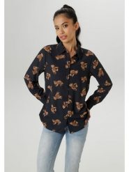 Aniston Bluzka w kolorze czarno-brązowym rozmiar: 40. Czarne bluzki Aniston, bez wzorów, bez kołnierzyka, bez ramiączek. Za 95.69 zł.