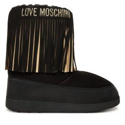 Śniegowce LOVE MOSCHINO. Czarne śniegowce Love Moschino, bez wzorów, bez zapięcia. Za 699.99 zł.