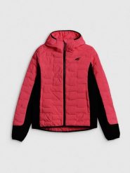 4F Kurtka trekkingowa z wypełnieniem Primaloft Silver damska - różowa S. Czerwone kurtki 4f, na lato, l, bez wzorów, z materiału, wizytowe, bez kaptura. Za 399.99 zł.