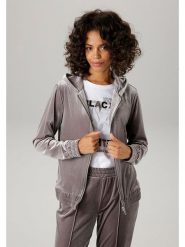 Aniston Bluza w kolorze srebrnym rozmiar: 40. Szare bluzy z kapturem Aniston, bez wzorów, prążkowane, bez kaptura. Za 79.21 zł.