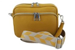 Listonoszka skórzana BARBERINI'S 944-43 c. żółta. Żółte shopper bag Barberinis, bez wzorów, ze skóry, casualowe, bez dodatków. Za 239.99 zł.