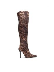 DeeZee Kozaki LXHB4-21 Brązowy. Brązowe kozaki DeeZee, bez wzorów, z materiału, bez obcasa, na szpilce, bez zapięcia. Za 349.99 zł.