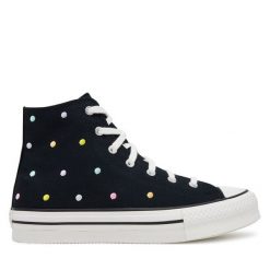 Trampki Converse. Czarne trampki Converse, bez wzorów, retro, bez zapięcia. Za 209.99 zł.