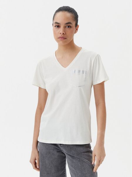 Liu Jo Sport T-Shirt TA5172 JS923 Écru Regular Fit. T-shirty sportowe Liu Jo Sport, xxl, bez wzorów, z bawełny, bez ramiączek. Za 159.99 zł.