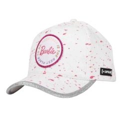 Damska Czapka Z Daszkiem Z Logo Barbie. Białe czapki z daszkiem CapsLab, bez wzorów. Za 193.99 zł.