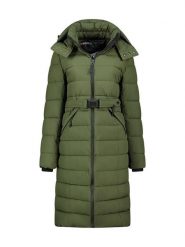 Geographical Norway Płaszcz zimowy "Cabimalimo" w kolorze khaki rozmiar: S. Brązowe płaszcze Geographical Norway, na zimę, s, bez wzorów, z puchu, bez kaptura. Za 365.42 zł.