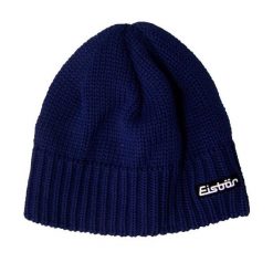 Czapka Eisbar Trop MÜ. Niebieskie czapki zimowe Eisbär, bez wzorów, z materiału, eleganckie. Za 199.90 zł.