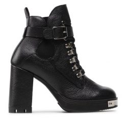 Botki Rage Age. Czarne botki Rage Age, bez wzorów, bez obcasa, na słupku, bez zapięcia. Za 329.99 zł.