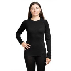 Bluza termoaktywna damska Smartwool Classic All-Season Merino Base Layer. Czarne bielizna termoaktywna damska Smartwool, na zimę, l, bez wzorów, sportowe, bez ramiączek, bez kaptura. Za 303.99 zł.