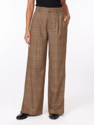 Scotch & Soda Spodnie w kolorze czarno-karmelowym rozmiar: W26. Brązowe spodnie materiałowe Scotch & Soda, bez wzorów, z materiału, z podwyższonym stanem. Za 141.19 zł.