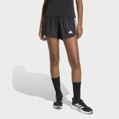 Spodenki fitness damskie ADIDAS 2w1. Białe szorty sportowe adidas, bez wzorów, ze skóry, na fitness i siłownię, climacool (adidas). Za 179.99 zł.
