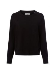 Marc O'Polo Denim Sweter z dzianiny Kobiety drobna dzianina czarny, S. Czarne swetry Marc O'Polo DENIM, s, bez wzorów, z bawełny, klasyczne, bez ramiączek. Za 329.95 zł.