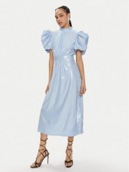 ROTATE Sukienka koktajlowa Dawnana 1122932322 Błękitny Regular Fit. Niebieskie sukienki ROTATE, bez wzorów, z syntetyku, wizytowe, bez kołnierzyka, bez ramiączek. Za 1,389.00 zł.