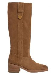 Pepe Jeans FOOTWEAR Skórzane kozaki w kolorze jasnobrązowym rozmiar: 37. Brązowe kozaki Pepe Jeans FOOTWEAR, na zimę, bez wzorów, z jeansu, bez obcasa, bez zapięcia. Za 279.31 zł.