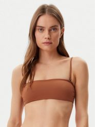 Calvin Klein Swimwear Góra od bikini KW0KW02845 Brązowy. Brązowe bikini Calvin Klein Swimwear, bez wzorów, z syntetyku. Za 119.99 zł.