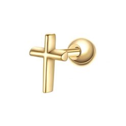 Glanzstücke München Kolczyki Krzyżyk Srebro wysokiej próby Żółte złoto 1 ct Damski. Żółte kolczyki Glanzstücke München, pozłacane. Za 109.99 zł.