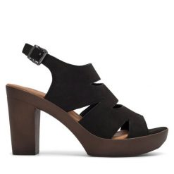 Sandały Lasocki. Czarne sandały Lasocki, bez wzorów, bez obcasa, na słupku, bez zapięcia. Za 179.99 zł.