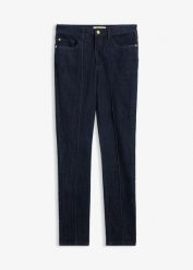 Jeansy skinny high waist. Niebieskie jeansy bonprix, bez wzorów, z jeansu, z podwyższonym stanem. Za 114.99 zł.