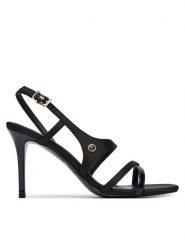 Just Cavalli Sandały 80RA3S27 ZSE44 Czarny. Czarne sandały Just Cavalli, bez wzorów, z materiału, bez obcasa, na szpilce, bez zapięcia. Za 862.99 zł.