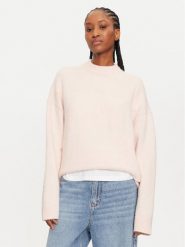 Calvin Klein Sweter J20J224636 Różowy Regular Fit. Czerwone swetry Calvin Klein, l, bez wzorów, z syntetyku, bez ramiączek. Za 309.99 zł.