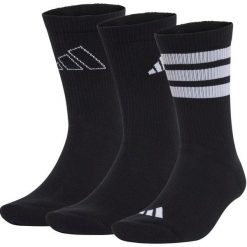 Skarpety Adidas Sport Logo Pack 3Pp Dorośli. Czarne skarpetki adidas, bez wzorów, z bawełny. Za 53.99 zł.