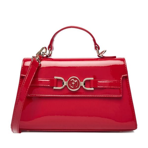 Torebka Eva Minge. Czerwone torebki klasyczne Eva Minge, bez wzorów, klasyczne, bez dodatków. Za 169.99 zł.