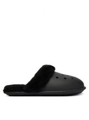 Crocs Kapcie Classic Fuzz Scuff 212143 Czarny. Czarne kapcie Crocs, bez wzorów, z tworzywa sztucznego. Za 199.99 zł.