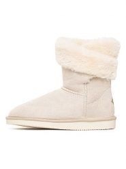 ISLAND BOOT Botki zimowe "Arine" w kolorze kremowym rozmiar: 39. Brązowe botki Island Boot, bez wzorów, z materiału, bez obcasa, bez zapięcia. Za 155.49 zł.