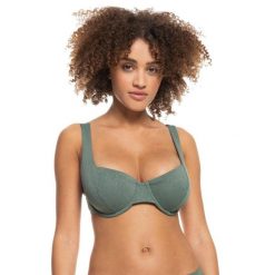 Góra od bikini Roxy Shimmer Time Underwired D-Cup. Zielone bikini Roxy, bez wzorów, sportowe. Za 137.00 zł.