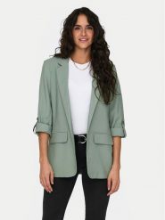 ONLY Marynarka Aris 15310839 Zielony Loose Fit. Zielone marynarki i żakiety ONLY, bez wzorów, z wiskozy, bez ramiączek. Za 149.99 zł.