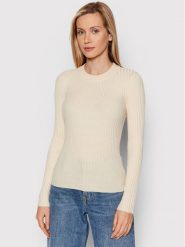 Pieces Sweter Crista 17115047 Beżowy Slim Fit. Brązowe swetry Pieces, xs, bez wzorów, z wiskozy, bez ramiączek. Za 59.99 zł.