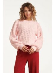 Smashed Lemon Sweter w kolorze jasnoróżowym rozmiar: XS. Różowe swetry Smashed Lemon, xs, bez wzorów, z wełny, bez ramiączek. Za 126.99 zł.