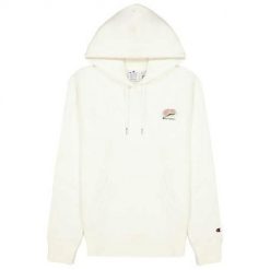 Bluza sportowa damska Champion Wmns City Snack Organic Cotton Blend Hoodie. Niebieskie bluzy z kapturem Champion, s, bez wzorów, z bawełny, z kapturem. Za 524.00 zł.