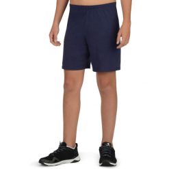 Spodenki dziecięce Domyos. Niebieskie szorty DOMYOS, bez wzorów, z bawełny, sportowe. Za 19.99 zł.