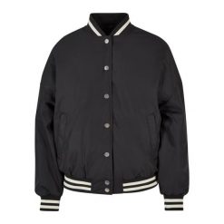 Damska kurtka oversize z recyklingu Urban Classics College. Czarne kurtki Urban Classics, m, bez wzorów, z poliesteru, vintage, bez kaptura. Za 339.85 zł.