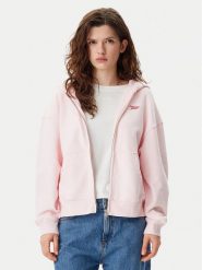 Tommy Jeans Bluza Script Logo DW0DW20303 Różowy Boxy Fit. Czerwone bluzy Tommy Jeans, xs, bez wzorów, z bawełny, bez kaptura. Za 419.99 zł.