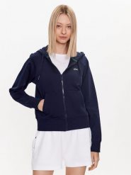 Lacoste Bluza SF9213 Granatowy Regular Fit. Niebieskie bluzy Lacoste, bez wzorów, z bawełny, bez kaptura. Za 499.99 zł.