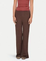 ONLY Spodnie materiałowe Ella 15368471 Brązowy Wide Leg. Brązowe spodnie materiałowe ONLY, bez wzorów, z bawełny. Za 129.99 zł.