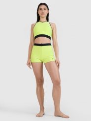 4F Szorty kąpielowe damskie - zielone XL. Zielone bikini 4f, bez wzorów, z elastanu, wakacyjne. Za 39.99 zł.