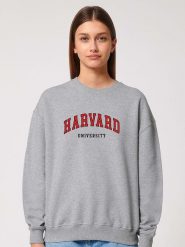 American Universities Bluza "Harvard University" w kolorze szarym rozmiar: M. Szare bluzy American Universities, m, bez wzorów, bez ramiączek, bez kaptura. Za 123.53 zł.
