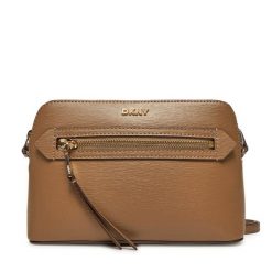 Torebka DKNY. Brązowe listonoszki DKNY, bez wzorów, bez dodatków. Za 529.99 zł.