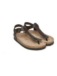 Mandel Skórzane sandały w kolorze brązowym rozmiar: 36. Brązowe sandały Mandel, bez wzorów, klasyczne, z otwartym noskiem, bez obcasa, bez zapięcia. Za 121.99 zł.