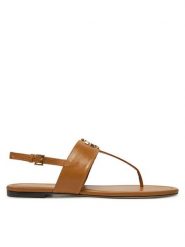 Tory Burch Sandały Eleanor 157967 Brązowy. Brązowe sandały Tory Burch, bez wzorów, ze skóry, bez obcasa, na płaskiej podeszwie, bez zapięcia. Za 1,399.00 zł.