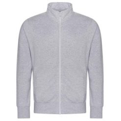 Kurtka Unisex Dla Dorosłych Campus Heather Z Pełnym Zamkiem Błyskawicznym. Szare kurtki AWDIS, l, bez wzorów, bez kaptura. Za 191.99 zł.