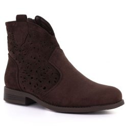 OBUWIE S.BARSKI. Botki S.BARSKI, bez wzorów, z nubiku, bez obcasa, bez zapięcia. Za 179.99 zł.