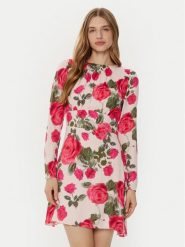 Guess Sukienka codzienna W5RK39 WGLC2 Różowy Regular Fit. Czerwone sukienki Guess, na co dzień, l, z aplikacjami, z wiskozy, bez kołnierzyka, bez ramiączek, proste. Za 469.99 zł.