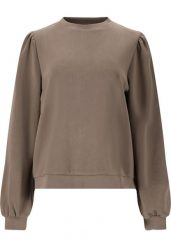 Bluza z rękawami balonowymi damska Athlecia Jillnana V2. Czarne bluzy Athlecia, bez wzorów, z materiału, eleganckie, bez ramiączek, bez kaptura. Za 151.50 zł.