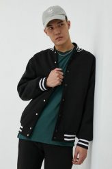 Kangol kurtka bomber kolor czarny przejściowa. Czarne kurtki Kangol, l, bez wzorów, bez kaptura. W wyprzedaży za 589.99 zł.