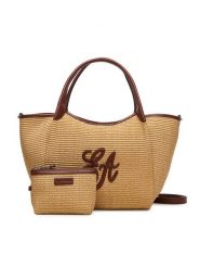 Emporio Armani Torebka EW001009 AF25819 M1334 Brązowy. Brązowe torebki klasyczne Emporio Armani, bez wzorów, ze skóry, bez dodatków. Za 1,619.00 zł.