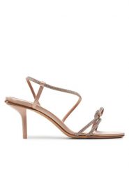 Max Mara Sandały Crystalsandal 24245264116 Różowy. Czerwone sandały Max Mara, bez wzorów, z materiału, bez obcasa, na szpilce, bez zapięcia. Za 1,759.00 zł.